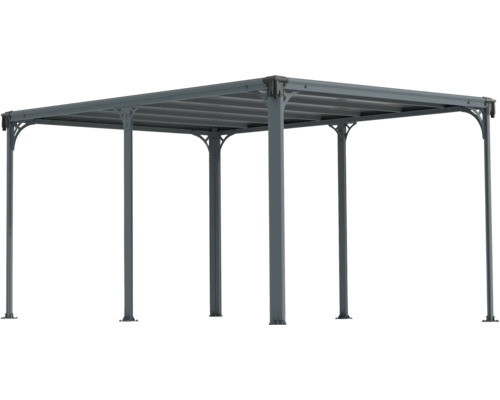 Freistehende graue Pavillonstruktur für den Aussenbereich