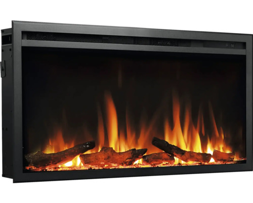 Cheminée électrique Balderia Atalanta 33" 1500 watts y compris télécommande Cheminée électrique avec effet de flamme et imitation de bûches