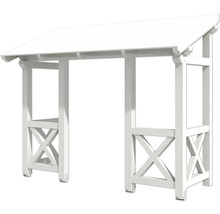 Arche en bois blanche avec toit pour le jardin