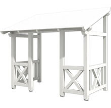 Tonnelle de jardin blanche autoportante avec toit