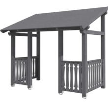 Pavillon de jardin en bois avec toit et balustrade