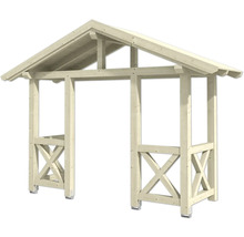 Pavillon de jardin en bois avec toit et design ouvert