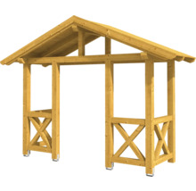 Pavillon de jardin en bois avec toit à deux pentes