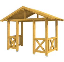 Pavillon de jardin en bois avec toit à deux pans