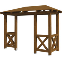 SKAN HOLZ Vordach Wismar 5 nussbaum 351x134 cm