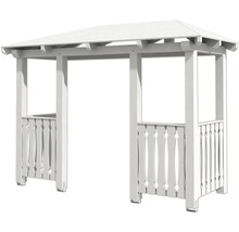 Pergola de jardin en bois blanc
