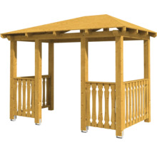 Pavillon en bois avec balustrade