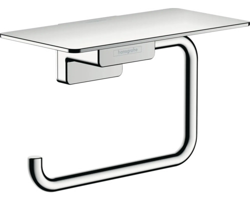 Dérouleur de papier toilette avec tablette hansgrohe AddStoris chrome brillant 41772000