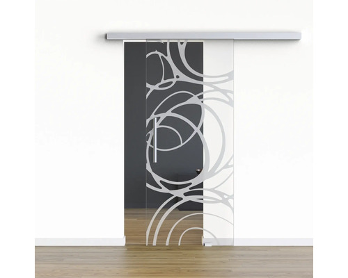 Pertura Glasschiebetür Komplettset Glera Mystic 01 775x2050 mm Rechts inkl.Beschlag Selir Aluminium natur,Stangengriff Pertura Glasschiebetür Komplettset Glera Mystic 01 775x2050 mm Rechts inkl.Beschlag Selir Aluminium natur,Stangengriff