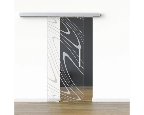Pertura Glasschiebetür Komplettset Glera Water 01 775x2175 mm Links inkl.Beschlag Selir Aluminium natur,Stangengriff Pertura Glasschiebetür Komplettset Glera Water 01 775x2175 mm Links inkl.Beschlag Selir Aluminium natur,Stangengriff