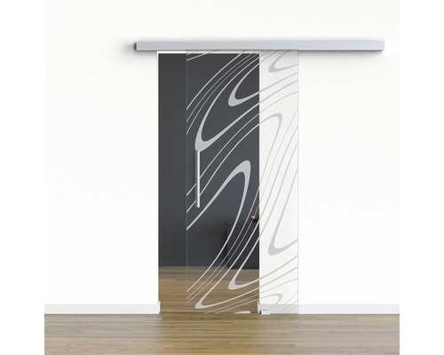 Pertura Glasschiebetür Komplettset Glera Water 01 775x2050 mm Rechts inkl.Beschlag Selir Aluminium natur,Stangengriff Pertura Glasschiebetür Komplettset Glera Water 01 775x2050 mm Rechts inkl.Beschlag Selir Aluminium natur,Stangengriff
