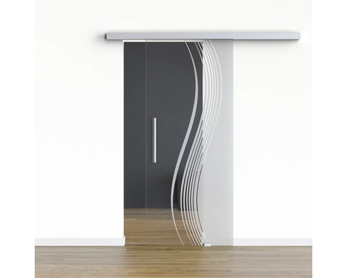 Pertura Glasschiebetür Komplettset Glera Reflect 01 775x2050 mm Rechts inkl.Beschlag Selir Aluminium natur,Stangengriff Pertura Glasschiebetür Komplettset Glera Reflect 01 775x2050 mm Rechts inkl.Beschlag Selir Aluminium natur,Stangengriff