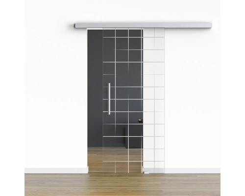 Pertura Glasschiebetür Komplettset Glera Mesh 01 775x2050 mm Rechts inkl.Beschlag Selir Aluminium natur,Stangengriff Pertura Glasschiebetür Komplettset Glera Mesh 01 775x2050 mm Rechts inkl.Beschlag Selir Aluminium natur,Stangengriff