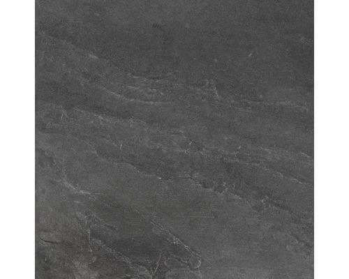 Carrelage sol et mur en grès cérame fin Meran anthracite 59,7 x 59,7cm 6mm extra-mat rectifié