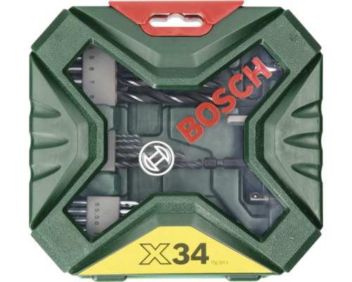 Bosch Bohrerset mit 34 Teilen im Kunststoffkoffer