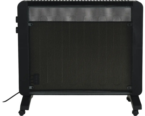 Radiateur à bain d''huile noir avec roulettes