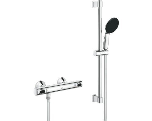 Robinet de douche avec thermostat Grohe Quickfix Precision Flow chrome 34800001 Grohe Euphoria 260 Système de douche avec mitigeur thermostatique et douchette