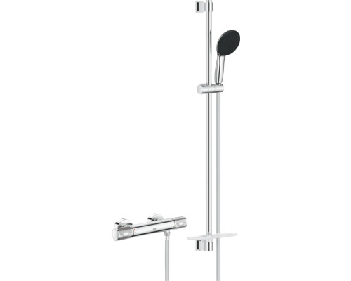 Robinet de douche avec thermostat Grohe Quickfix Precision Feel chrome 34853001 Ensemble de douche avec mitigeur thermostatique et barre de douche