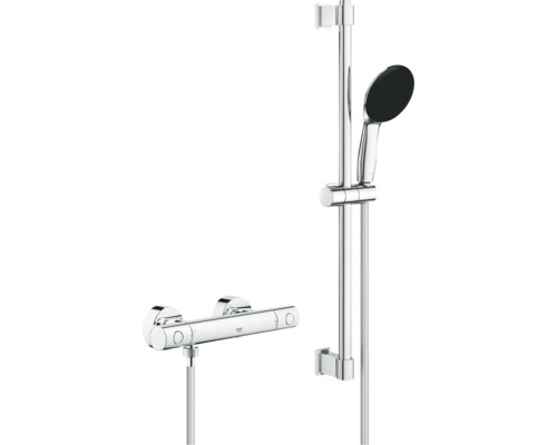 Robinet de douche avec thermostat Grohe Quickfix Precision Get chrome 34856000 Robinet de douche avec thermostat et barre de douche