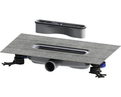 Bonde de vidage KALDEWEI FLOWDRAIN ZERO plat pour caniveau de douche 687744810000 Caniveau de douche avec manchon d''étanchéité pour le sol de la salle de bains