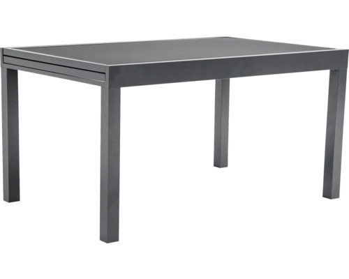 Rechteckiger Gartentisch mit Metallgestell und Tischplatte