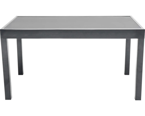 Esstisch mit Tischplatte aus Glas und Metallgestell