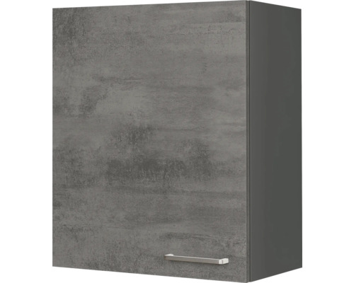 NOBILIA Hängeschrank Industrial BxTxH 60 x 35 x 72 cm beton schiefergrau matt vormontiert Anschlag links 4004539040847
