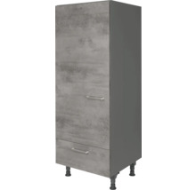 Hochschrank mit zwei Schubladen und Füßen