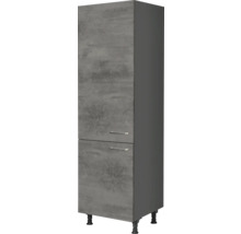 Hochschrank mit zwei Schubladen und Füßen