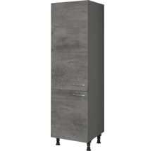 Armoire haute avec deux portes et deux poignées pour salle de bains