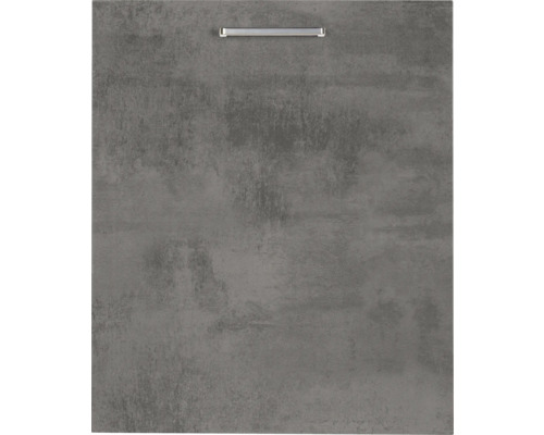 Façade pour lave-vaisselle encastré NOBILIA Industrial 60 x 1,9 x 72 cm façade béton gris ardoise mat corps gris ardoise monté