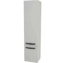 Armoire haute suspendue avec 2 portes Devo Vena 2.0 droite lxhxp 35x150x33 cm pearl grey supermat poignée noire