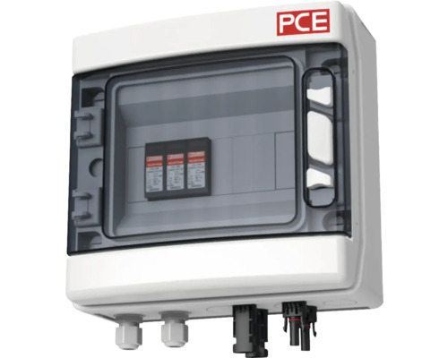 Petit répartiteur PV-Box PCE SOL-Line R76547 pour installation photovoltaïque avec 1 MPP 8TE en saillie 34 x 24,2 x 16 cm IP 65 blanc