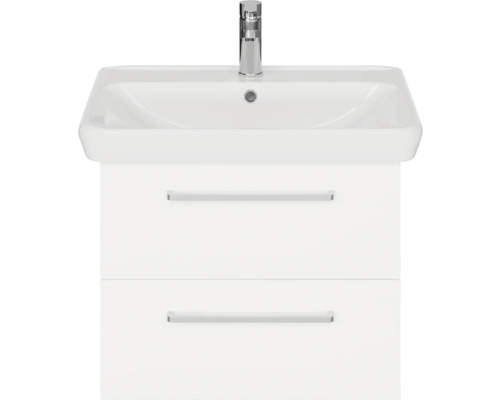 Waschbeckenunterschrank mit zwei Schubladen und Armatur