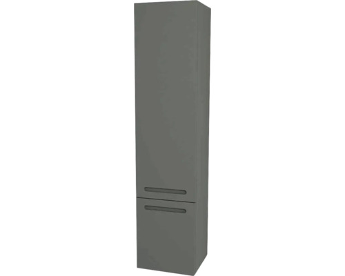 Hängehochschrank mit 2 Türen Devo Vena 2.0 links BxHxT 35x150x33 cm classico stone grey Griff eingefräst