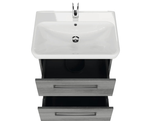 Meuble sous-vasque avec deux tiroirs et vasque à poser