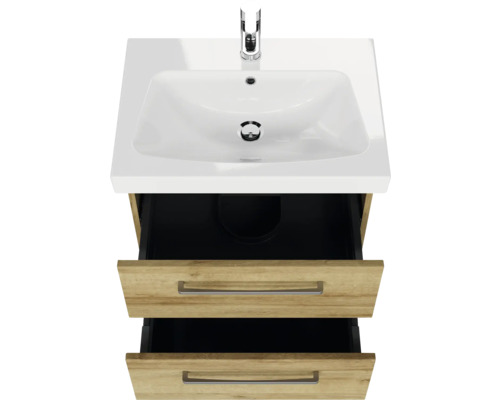 Meuble-lavabo avec deux tiroirs et vasque à poser
