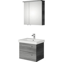Badezimmer-Set mit Spiegelschrank, Waschtisch und Unterschrank