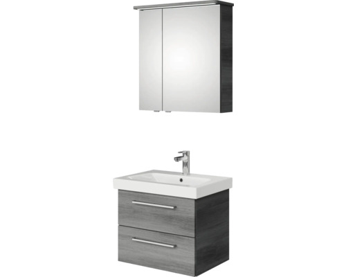 Badezimmer-Set mit Spiegelschrank, Waschtisch und Unterschrank