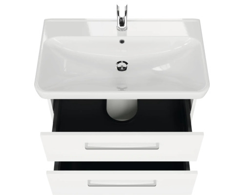 Waschtischunterschrank mit zwei Schubladen und Waschbecken