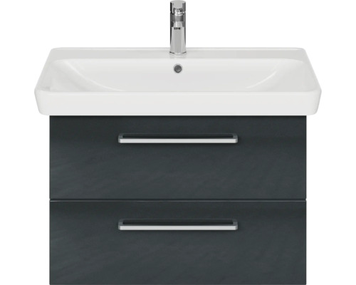 Meuble-lavabo avec meuble sous-vasque, deux tiroirs et robinet