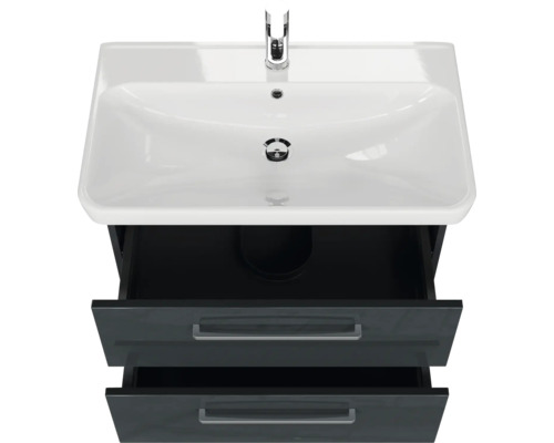 Meuble-lavabo avec deux tiroirs et lavabo à poser