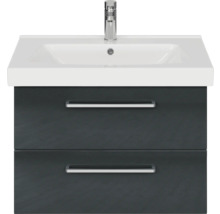 Meuble sous-lavabo avec deux tiroirs et vasque à poser
