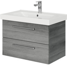 Meuble sous-lavabo avec deux tiroirs et vasque à poser