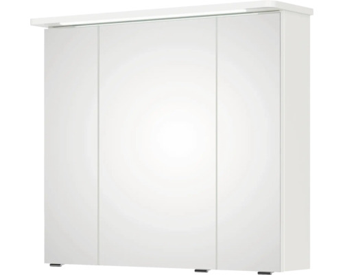 Weißer Spiegelschrank mit drei Türen für das Badezimmer
