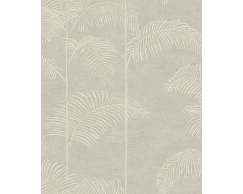 Papier peint intissé LOOKS 121004 feuilles de palmier beige Papier peint avec motif de palmiers