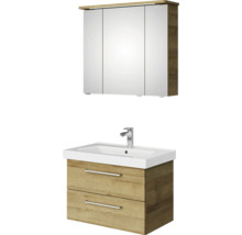 Waschtischunterschrank mit Waschbecken und Spiegelschrank für das Badezimmer