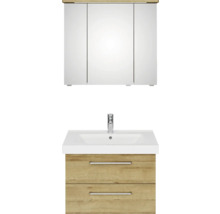Badezimmer-Set mit Spiegelschrank, Waschbecken und Unterschrank