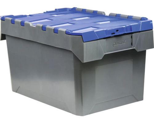 Boîte de stockage professionnelle Industrial 60 l 600x340x400 mm gris/bleu