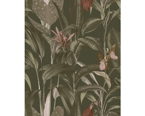 Papier peint intissé LOOKS 121025 feuilles tropicales vert Papier peint avec motif de plantes tropicales